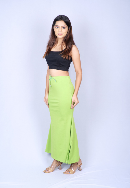 Green Saree Shape Wear, Saree Petticoat