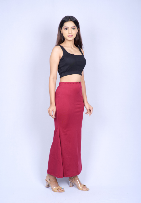 Saree Shapewear Petticoat for Women 4008 Saree Shaper Maroon - Nari